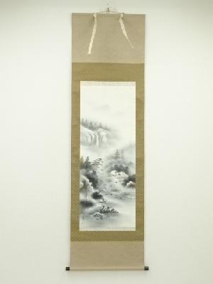 水墨画　掛け軸　清泉秋声 謝陽画　山水　中国　張大千大風堂　カラー　箱付 ネットショップ圭 netshop Kei | 古美術・骨董・茶道具・書画の販売サイト